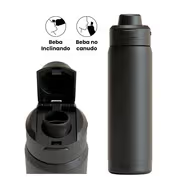 Garrafa Térmica Flip Pro + Ebook - Clear