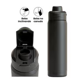 Garrafa Térmica Flip Pro + Ebook - Clear